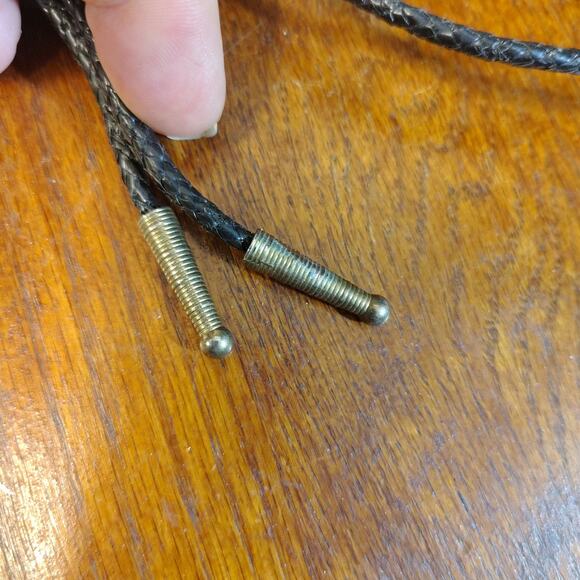 Vintage Napoleon Coin Bolo Tie Bola Tie Shoestring Necklace Gold Tone & Silver - Picture 7 of 12